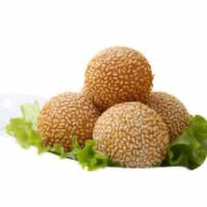 905.  Boulettes d'haricot rouge frit au sésame